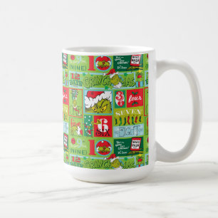 Grinch 12 Days of Grinchmas Pattern Coffee Mug