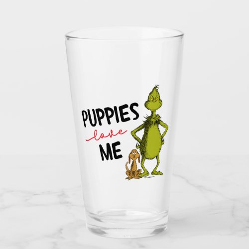 Grinch and Max  Puppies Love Me Glass