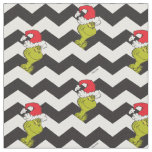 Grinch | Black &amp; White Holiday Chevron Pattern Fabric