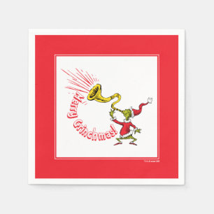 Grinch Blowing the Merry Grinchmas Horn Napkins