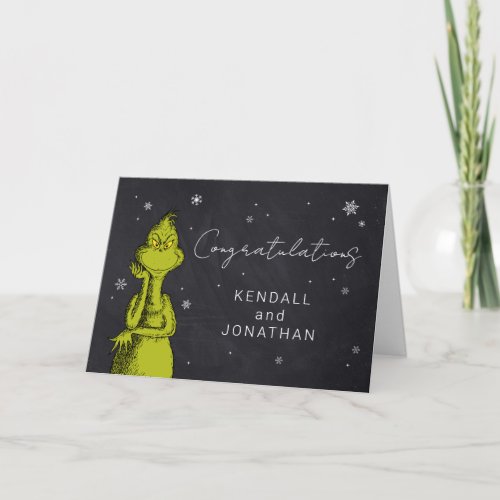 Grinch Chalkboard Baby Shower Card