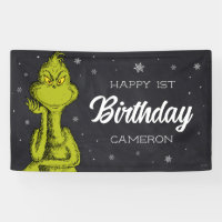 Grinch Chalkboard Birthday