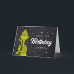 Grinch Chalkboard Birthday Card<br><div class="desc">Happy Birthday to You! Customize this Dr. Seuss Birthday card with your child's name.</div>