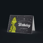 Grinch Chalkboard Birthday Card<br><div class="desc">Happy Birthday to You! Customize this Dr. Seuss Birthday card with your child's name.</div>