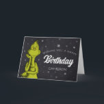Grinch Chalkboard Birthday Card<br><div class="desc">Happy Birthday to You! Customize this Dr. Seuss Birthday card with your child's name.</div>