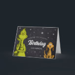 Grinch Chalkboard Birthday Card<br><div class="desc">Happy Birthday to You! Customize this Dr. Seuss Birthday card with your child's name.</div>