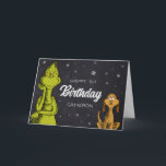 Grinch Chalkboard Birthday Card<br><div class="desc">Happy Birthday to You! Customize this Dr. Seuss Birthday card with your child's name.</div>