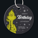 Grinch Chalkboard Birthday Favor Favor Tags<br><div class="desc">Add these fun Birthday favor tags to all your birthday party favors.</div>