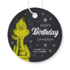 Grinch Chalkboard Birthday Favor