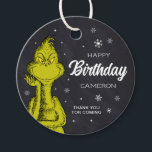 Grinch Chalkboard Birthday Favor Tags<br><div class="desc">Add these fun Birthday favor tags to all your birthday party favors.</div>