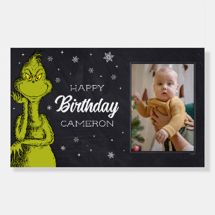 Grinch Chalkboard Birthday Foam Board