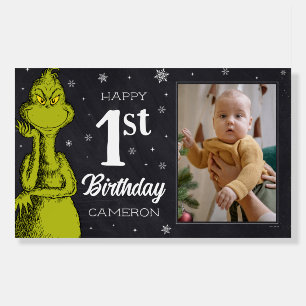 Grinch Chalkboard Birthday Foam Board