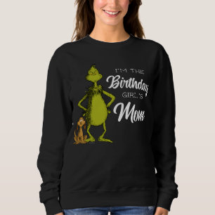 Grinch Chalkboard Birthday Girl's Mom Sweatshirt
