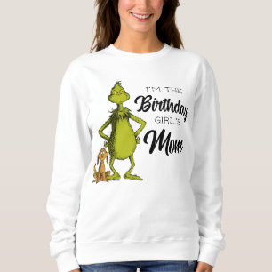 Grinch Chalkboard Birthday Girl's Mom Sweatshirt