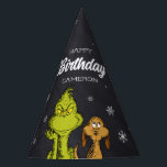 Grinch Chalkboard Birthday Party Hat<br><div class="desc">Wear these fun Dr. Seuss Grinch Birthday paper hats during that birthday celebration!</div>