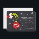 Grinch Chalkboard Birthday Thank You<br><div class="desc">Thank all your family and friends for coming to your child's Birthday Party this year with these cute Grinch Birthday thank you cards. Personalize by adding a custom thank you message.</div>