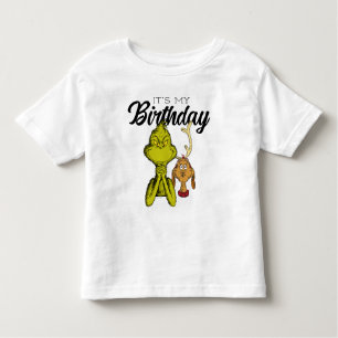 Grinch Chalkboard It's My Birthday Toddler T-shirt