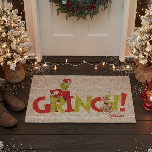 Grinch! Character Logo Graphic Fiber Doormat (Creator Uploaded)