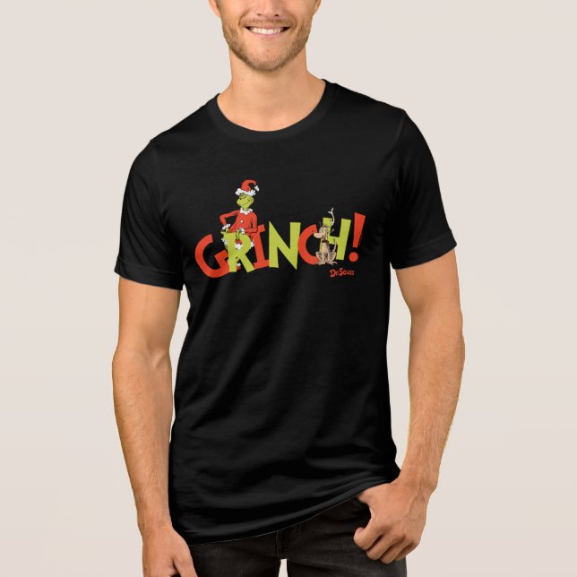 Grinch! Character Logo Graphic Tri-Blend Shirt (Front)
