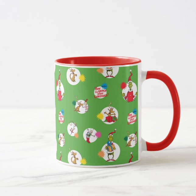 Grinch | Christmas Dot Pattern Mug (Right)