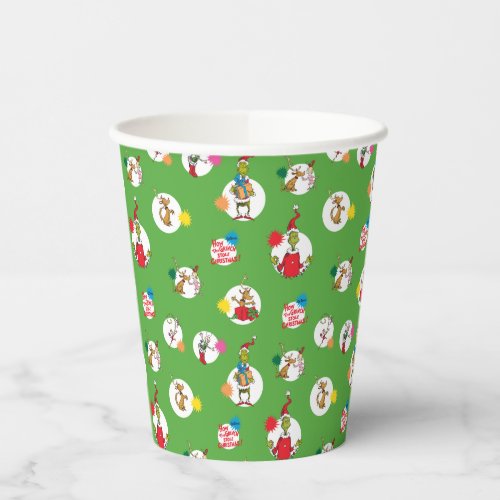 Grinch  Christmas Dot Pattern Paper Cups