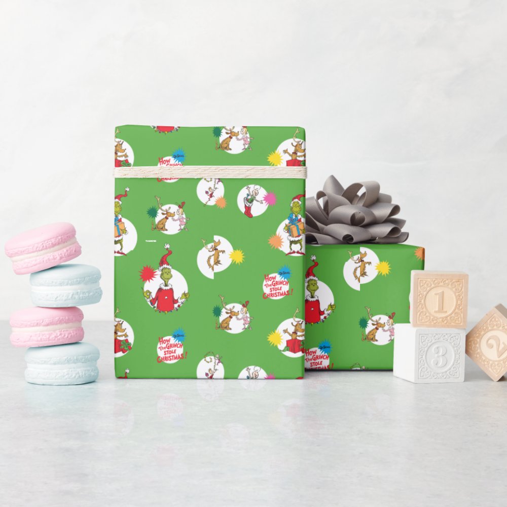 Disover Funny character | Christmas Dot Pattern Wrapping Paper
