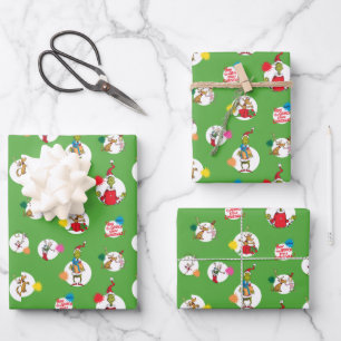 Grinch Christmas Dot Pattern Wrapping Paper Sheets