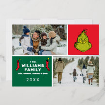 Grinch Christmas Family Photo Collage