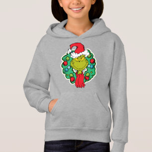 Grinch   Christmas Holiday Wreath Hoodie