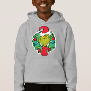 Grinch   Christmas Holiday Wreath Hoodie