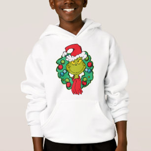 Grinch   Christmas Holiday Wreath Hoodie