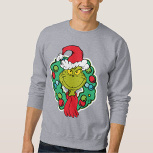 Grinch Christmas Holiday Wreath Sweatshirt