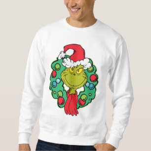 Grinch Christmas Holiday Wreath Sweatshirt