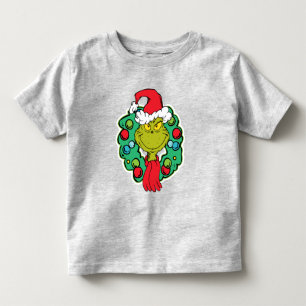 Grinch   Christmas Holiday Wreath Toddler T-shirt