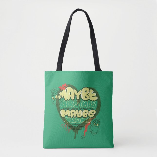 Grinch | Christmas Quote Tote Bag (Front)
