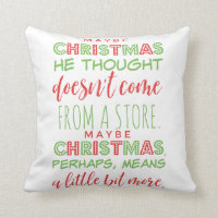 Grinch Christmas Throw PIllow