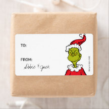 Grinch | Christmas - To From Stickers