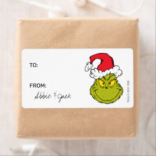 Grinch Christmas - To From Stickers