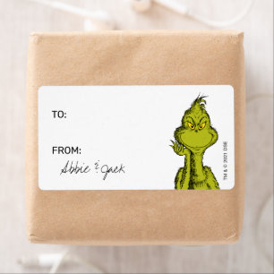 Grinch Christmas - To From Stickers