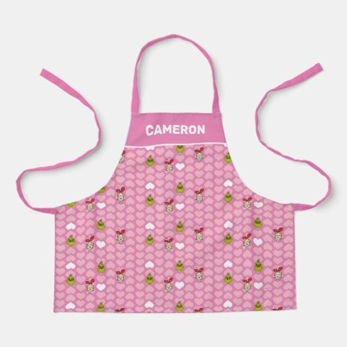 Grinch  Cindy_Lou Pink Heart Pattern Apron