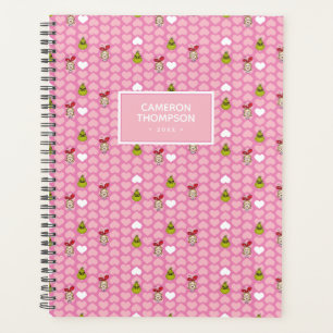 Grinch & Cindy-Lou Pink Heart Pattern Planner