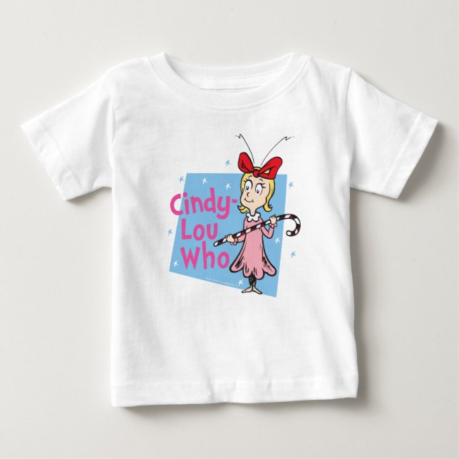 Grinch | Cindy-Lou Who - Candy Cane Baby T-Shirt (Front)