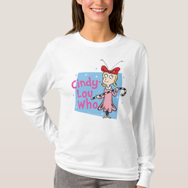 Grinch | Cindy-Lou Who - Candy Cane T-Shirt (Front)