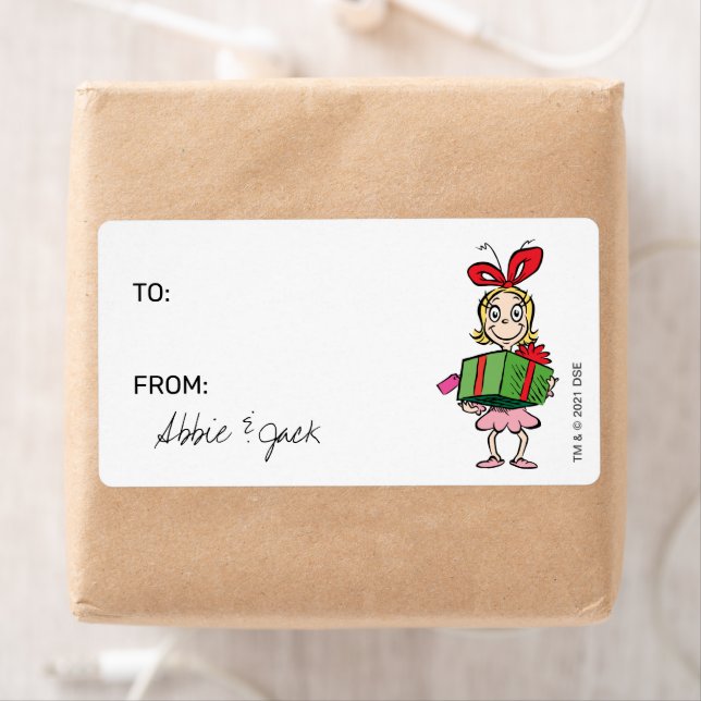 Grinch - Cindy-Lou Who | Christmas - To From Label (Insitu)