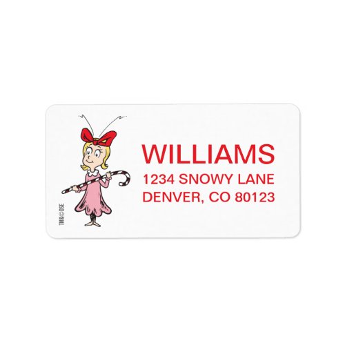 Grinch  Cindy_Lou Who _ Holding Candy Cane Label