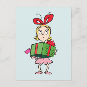 Grinch Cindy-Lou Who - Holding Present Postcard