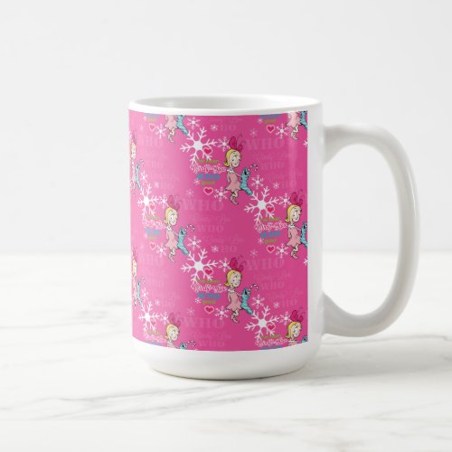 Grinch  Cindy_Lou Who Pink Holiday Pattern Coffee Mug