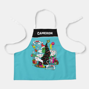 Grinch Colorful Christmas Graphic Apron