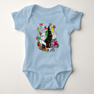 Grinch Colorful Christmas Graphic Baby Bodysuit