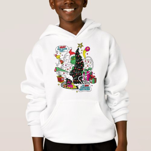 Grinch Colorful Christmas Graphic Hoodie